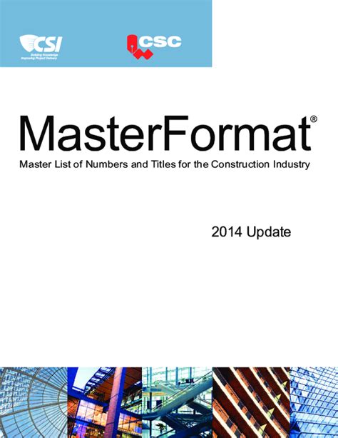 MasterFormat Numbers and Titles 